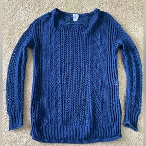 Chico’s Navy Blue Knit Sweater Size S